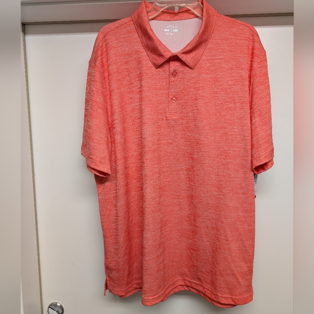 BCG Men's Golf Polo Shirt Coral NWT